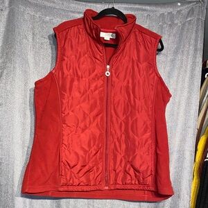 Elegant Red Quilted Women's Vest